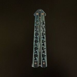 Blue butterfly knife